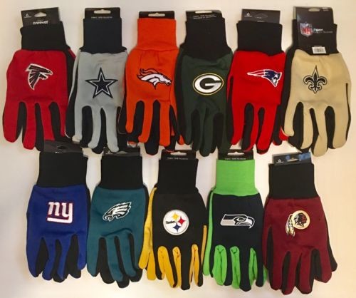 NFL Sport Utility Work Play Football Gloves No Slip Grip Adult – My Team  Depot