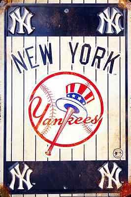 New York Yankees Man Cave Metal Parking Sign
