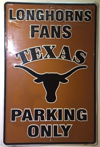 Texas Longhorns 12" X 18" Longhorn Parking Only Metal Sign