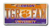 Clemson University Tigers Licence Plate