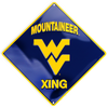 West Virginia Mountaineers Metal Mountaineer Xing Crossing Sign