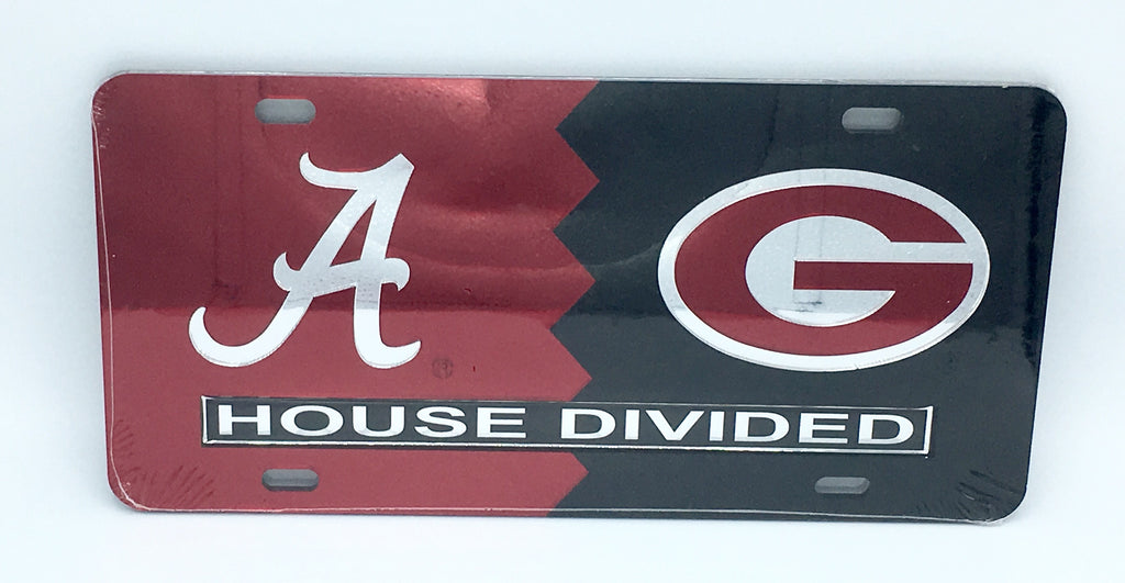 Alabama Crimson Tide Georgia Bulldogs House Divided Mirror License Pla – My  Team Depot