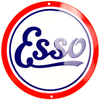 Esso Gas Oil Tin Metal Round Sign 12