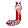 Ohio State Buckeyes J Arrow Metal Embossed Sign