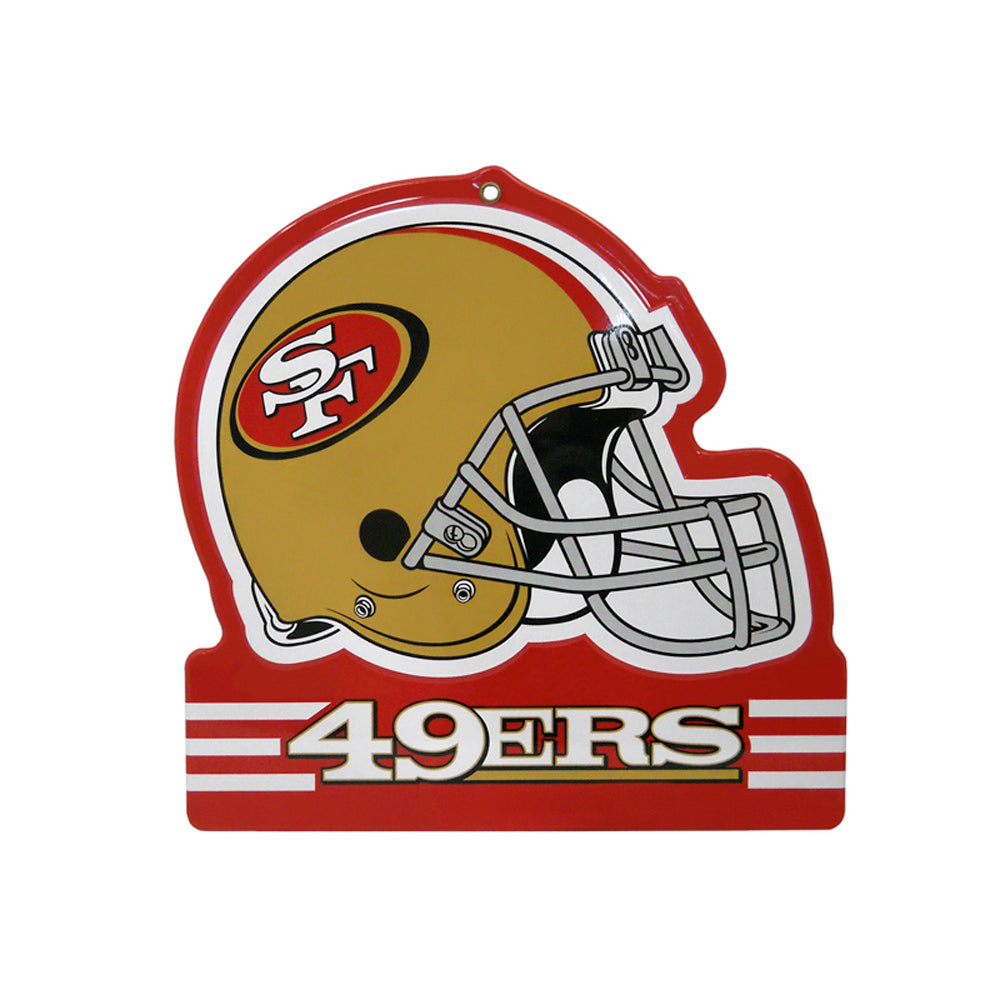 San Francisco 49ers Metal Helmet Sign 8x8 NFL Die Cut Steel – My