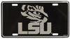 LSU TIGERS LICENSE PLATE ELITE BLACK